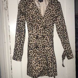 Leopard Print Peacoat // Small